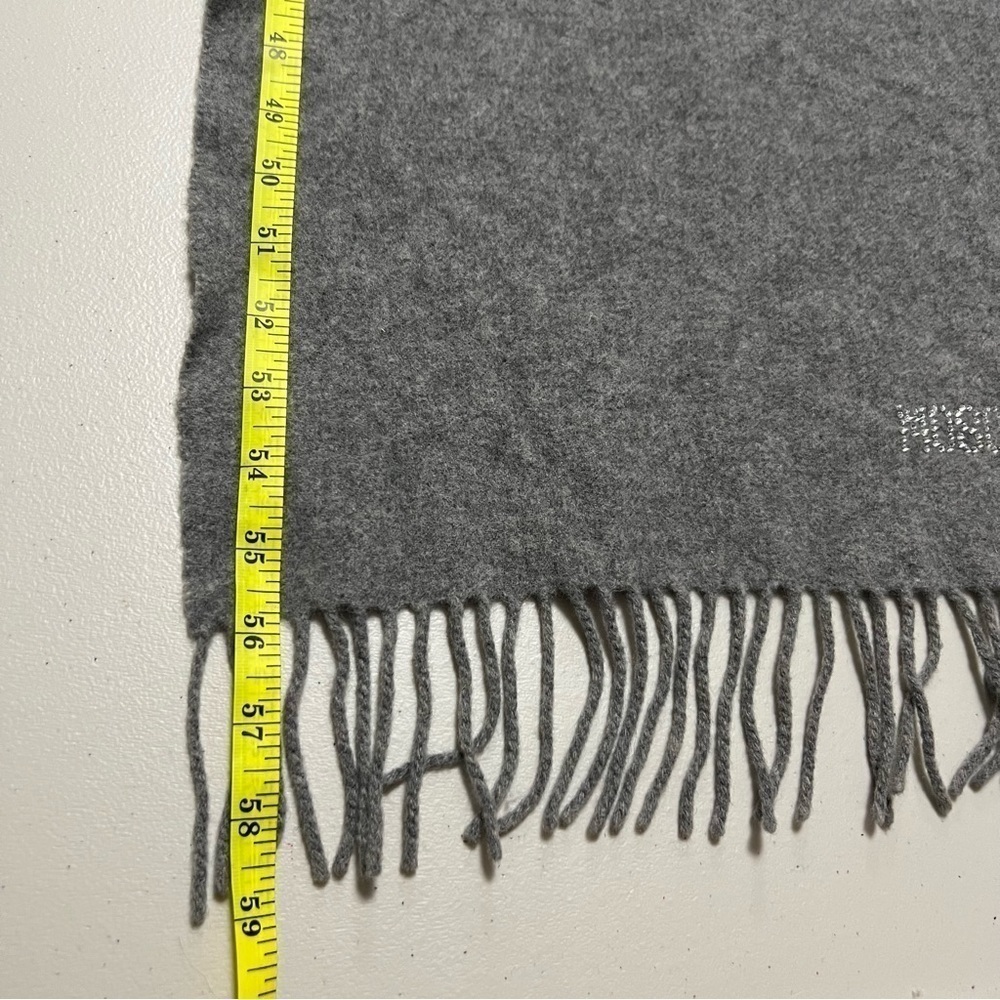 Authentic Moschino Fringe Wool Rhinestones Gray Scarf - Picture 8 of 9